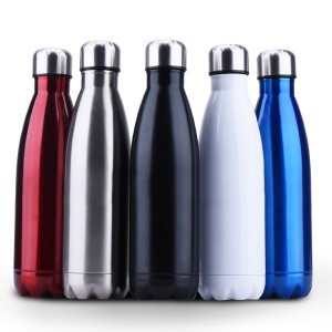Stainless vacuum insulated thermos flask double wall 18/8 cola shape sports steel water Bottle