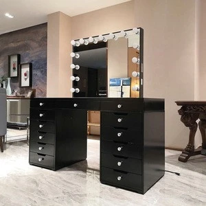 Stock on US! Docarelife Modern Pretend Makeup Set Bedroom Vanity Dressing Table with Mirror and Drawers