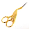 Stork Sewing Embroidery Scissors Gold Plated 6&quot; Bird Shape Stainless Steel   MGI-BUT-0286