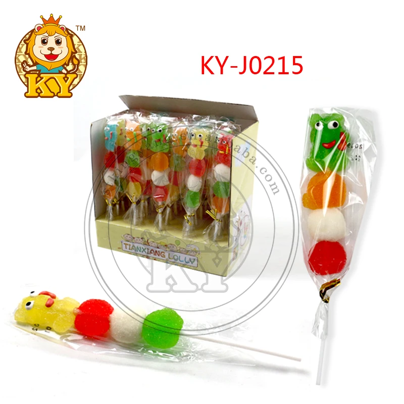 Sugar Coated Soft Jelly Candy Marshmallow Lollipop