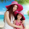 summer Womens Foldable Summer Straw Hat Wide Brim Sun Beach Hat