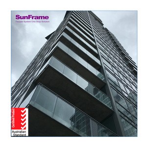 Sun Frame Aluminum Frame Glass Curtain Wall
