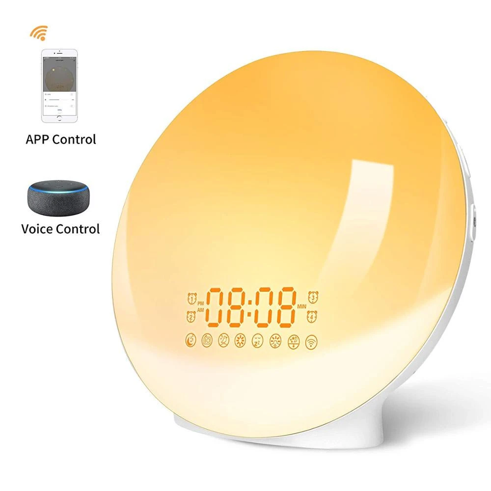 Sunrise Alarm Clock, Upgrade Smart Wake Up Light compatible with Alexa/Echo/Google