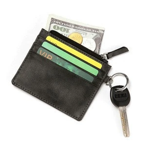 Super Thin Key OEM ODM Leather Key Card Holder Wallets Man