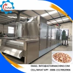 SUS304 Stainless Steel Belt Type Continuous Peanut Roasting Machine