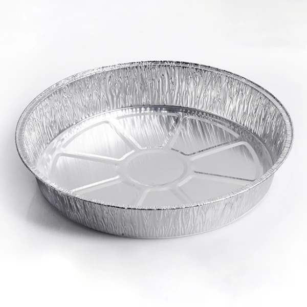 Sustainable baking use 11 inch round food packaging cake / pizza pans disposable aluminum foil pizza tray