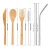Import Svin Travel Silver Reusable Eco Bamboo 18/8 Stainless Steel Straw Flatware Set Cutlery from China