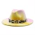 Import Tie Dye Crop Rainbow Colors Wool Fedora Hats Women And Men Fashion Flat Wide Brim Fedora Felt Hat With Leopard Ribbons Hat Band from China