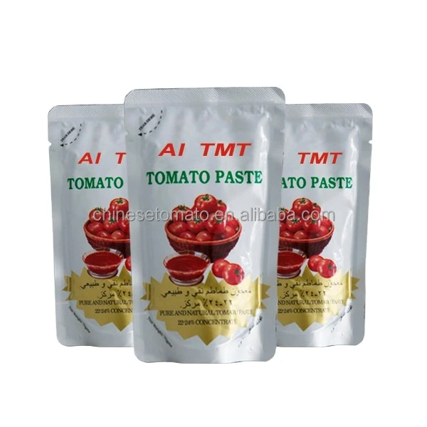 tomato paste 70g and 50g in sachet and tins tomatoes