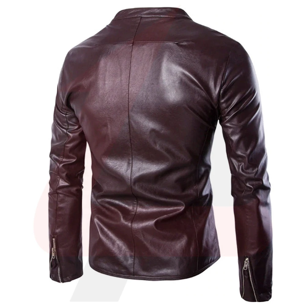Top Product Casual Wear Winter Warm Leather Jacket  Custom Size Leather Fashion Jacket