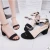 Import Top Summer Womens sandals 2017 Zapatos Mujer Ankle Strap Women Sandals Open Toe Heels Ladies Sandals with Heels Black Apricot from China