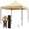 TopCamp 10x10ft Pop up Canopy Tent, Shade for Beach Heavy Duty Waterproof Outdoor Commercial Tents Instant Sun Shelter