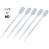 Transfer Pipettes, 3mL Capacity-Graduated to 1mL- Short Bulb, Sterile, 500 per Case, Individually Wrapped