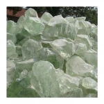 Transparent green glass boulders cheap colored landscaping stone