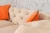 Import tufted room fabric orange luxury restaurant commercial grade velvet modern chesterfield sofa from China
