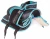 Import Turqoise Synthetic Western Barrel Racing Horse Saddle and Tack Set. WST-07 Size (12"-18") from India