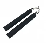 TY Suitable for beginners black durable martial arts nunchaku foam metal chain safety training protection sponge nunchaku