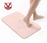 Ultra strong water absorption no slip antibacterial diatomite bath mat