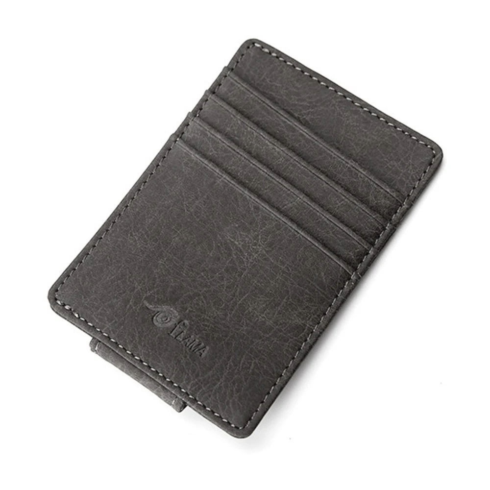 US dollar embossed leather money clip wallet