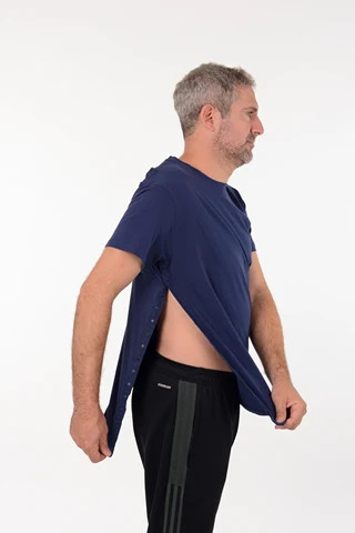 Unisex Post Shoulder Surgery Tank Tops Shoulder Side Full Snap Access Shirt Tearaway Arm Chest Rotator Cuff Recovery Clothing, Green, X-Small - View #7