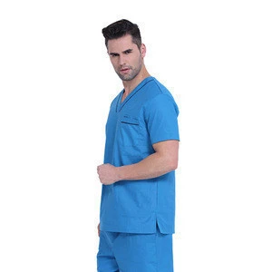 V-neck hospital medical scrubs nursing uniform