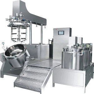 Vacuum Emulsifying Mixer Machine/Cosmetics Manufacturing Equipment/Hydraulic Lifting Emulsifier 100L