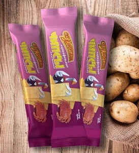Vegetable chips fried potato snack with different flavours in assortment