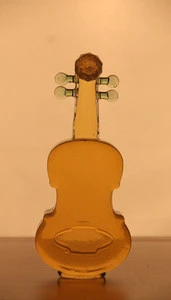 violin shaped glass wine bottle/guitar shaped glass bottle/european glass bottles