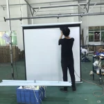 wall mount ceiling projection screen retractable projector screen manual projection screen