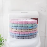 Warm Soft Washable Toilet Seat Cover Mat Set for Home Decor Closestool Mat toilet seat cover washable