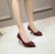 Import Water Drilling Square Buckles Pointed Toes Heel Women Pump Shoes from China