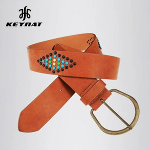 Water-proof leather belts and not easy to knit material leather belts