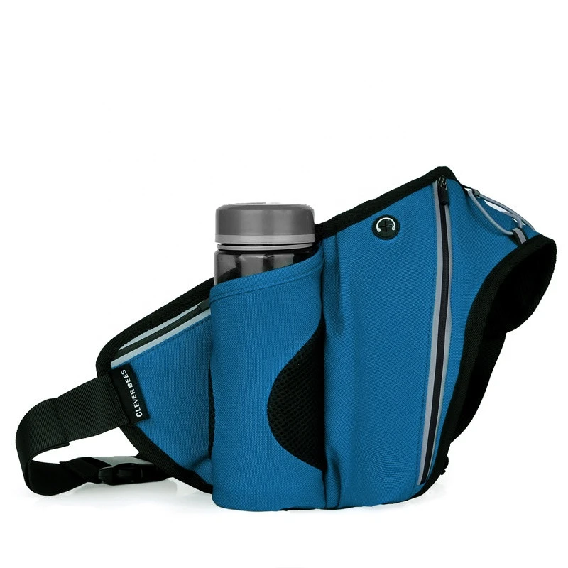 Waterproof Camping Hiking Sport Women Water Bottle Pack Belt Waist Bag Running Fanny Pack with  Phone Holder