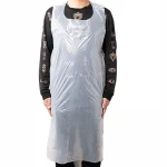 Waterproof disposable plastic pe/hdpe/ldpe white or clear apron  in the kitchen to keep clean