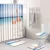 Import Waterproof Polyester Luxury bath or bathroom rug mat sets for  4 piece and Custom Printed Shower Curtains Bath Mat Set from China