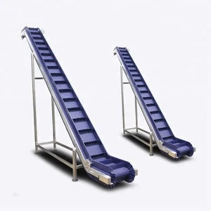 Wave Side Baffle PVC Belt Conveyor with Big Feeder