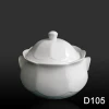 white ceramic soup tureen with lid