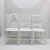 Import white color Plastic PP stack able wedding chair with hollow backrest design from China