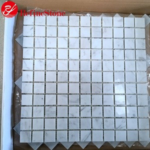 Buy White Marble Stone Mosaic,white Marble Floor Water Jet Mosaic Tile ...