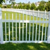 White PVC Picket Fence, Plastic Garden Fence, Vinyl House Fence
