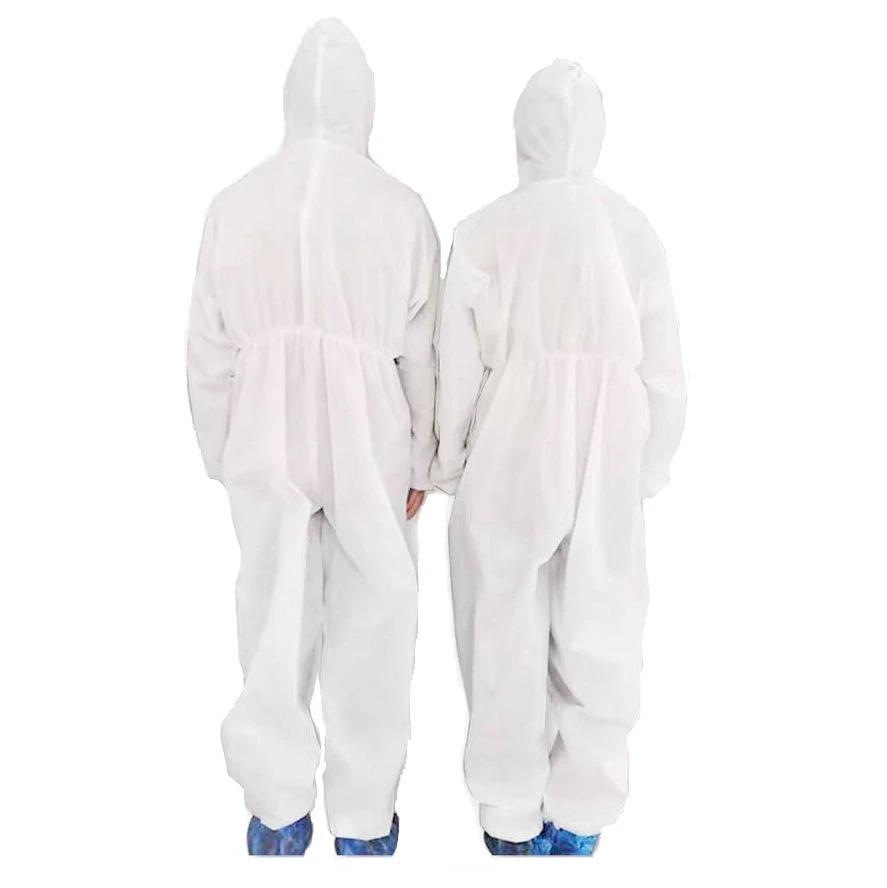 White Unisex Coverall Waterproof Safety Protective Clothing