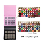 Wholesale 12 Colors DIY Eyeshadow Palette private label vegan makeup make your own eyeshadow palette