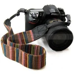 Wholesale 4cm Width Rainbow Fiber Camera Straps for Canon Nikon Sony Panasonic