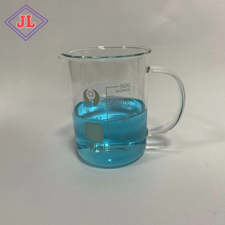 wholesale 500ml glass mug with handle beaker glassware chemical laboratory