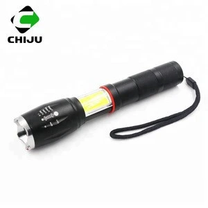 Wholesale 800m long range rechargeable led torch flashlight tactical zoom LED flashlight with magnet