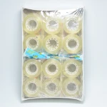 Wholesale A box of 12 small sets  Affordable Strong Adhesive Stationery Office Tape Small transparent Bopp tape