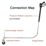 Wholesale Aluminum Brass Stainless Steel 13 Inch High Pressure Washer Undercarriage Water Cleaning Broom