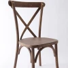 Wholesale Antique Rustic Stackable Cross Back Chair X Back Farm Chair