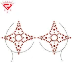 Wholesale body temporary tattoo stickers nipple boob jewels stickers for party accessory