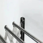 Wholesale Collapsible 80CM Stainless Steel Wall Mounted Space Saving Laundry Drying Rack Wall Clothes Dryer With 7 bars